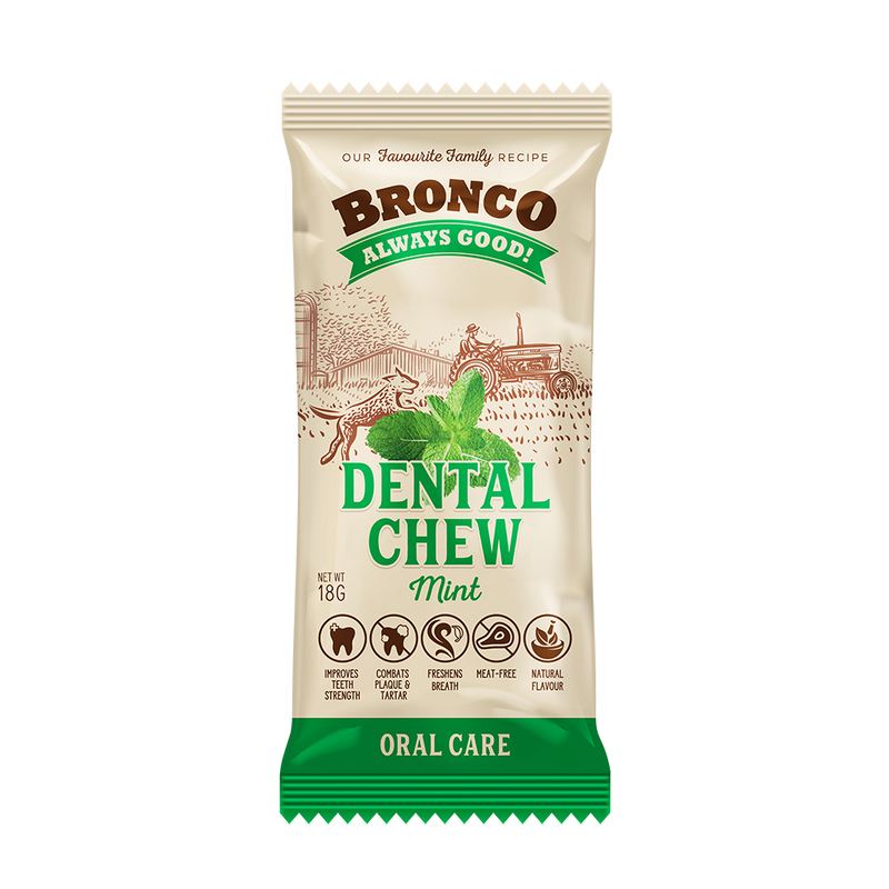 Bronco Dog Dental Chew Mint 18g