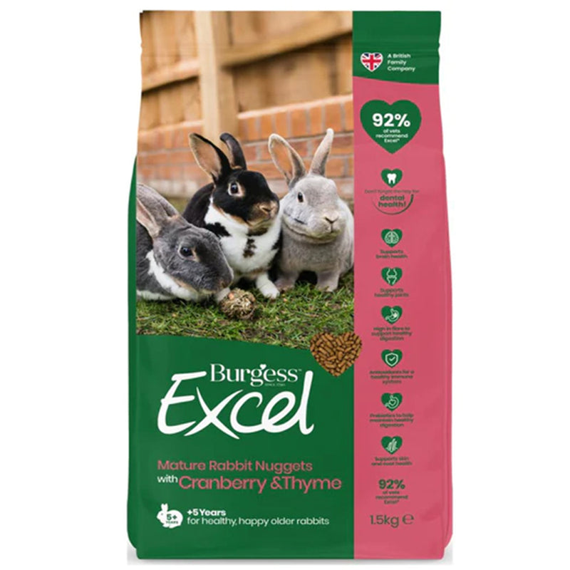 Burgess Excel Rabbit Mature Nuggets with Cranberry & Thyme 1.5kg
