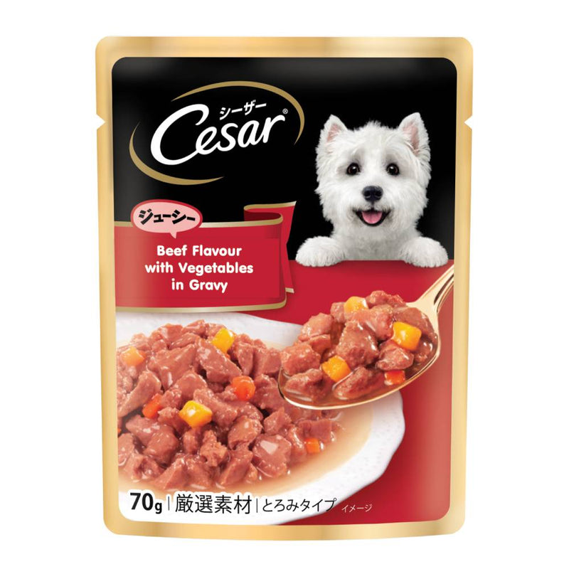 Cesar Beef Flavour with Vegetables in Gravy 70g