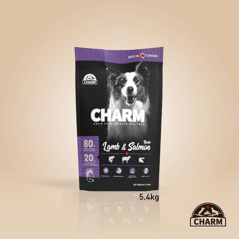 Charm Dog Lamb & Salmon Recipe Grain Free Premium Food 5.4kg