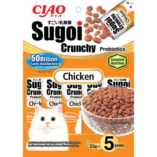 MISC FOC Ciao Cat Sugoi Crunchy Prebiotics Chicken 22g x 5