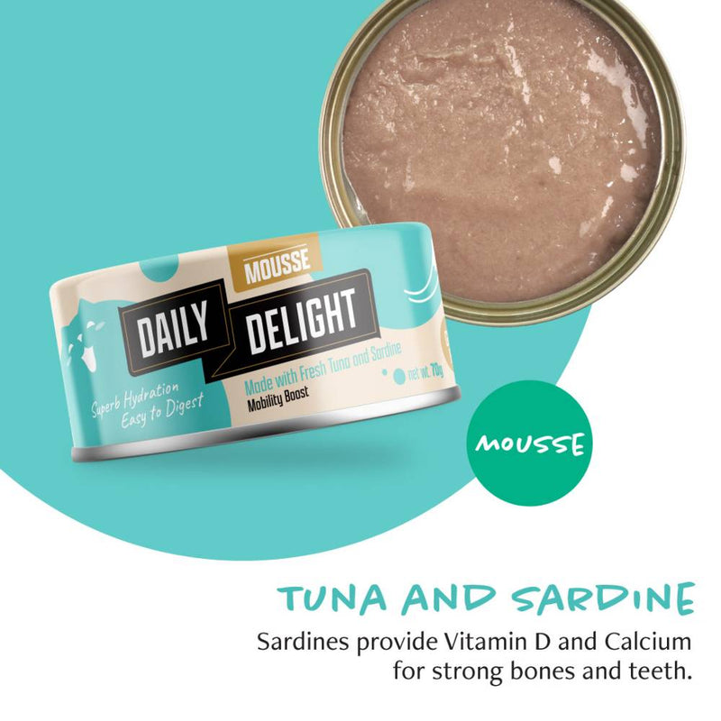 Daily Delight Cat Mousse with Tuna and Sardine 70g (DD611)