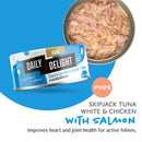 Daily Delight Cat Pure Skipjack Tuna White & Chicken with Salmon 80g (DD43N)