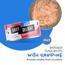 Daily Delight Cat Skipjack Tuna White with Sardine in Jelly 80g (DD53)