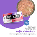 Daily Delight Cat Skipjack Tuna White with Shirasu in Jelly 80g (DD55)