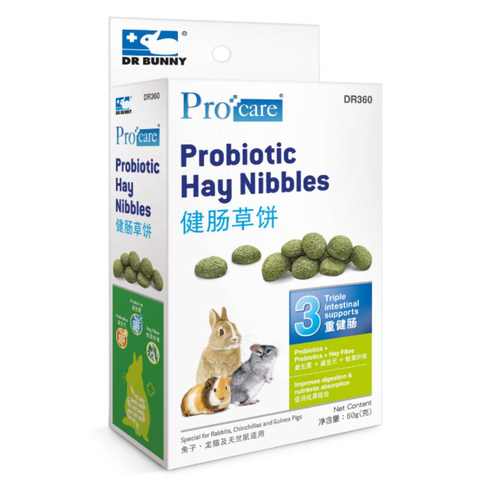 Digestive Rabbit Cookie Dr Bunny Procare Digestive Hay Nibbles 60g