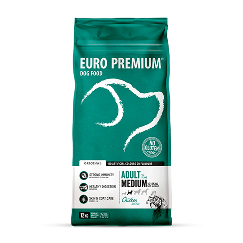 Euro Premium Dog Adult Medium Chicken & Rice 3kg