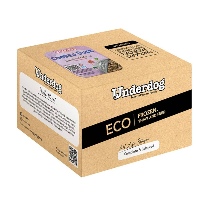 *FROZEN* Underdog Dog Cooked Duck Complete and Balanced 3kg (150g x 20)