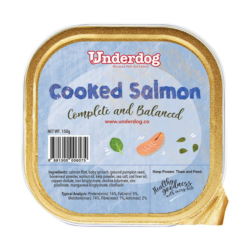 *FROZEN* Underdog Dog Cooked Salmon Complete and Balanced 150g