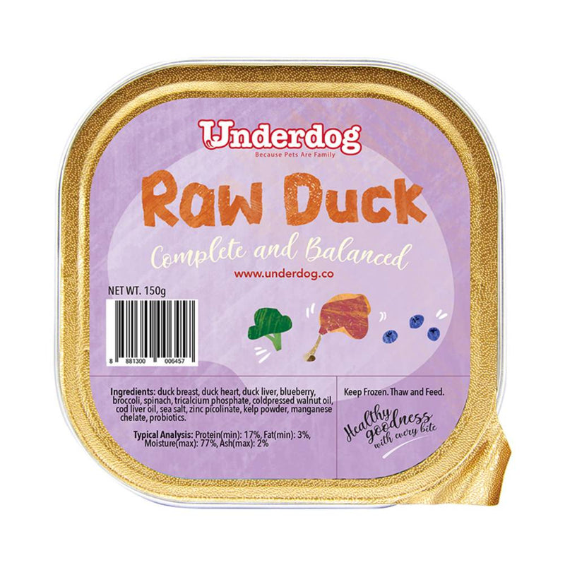 *FROZEN* Underdog Dog Raw Duck Complete and Balanced 150g