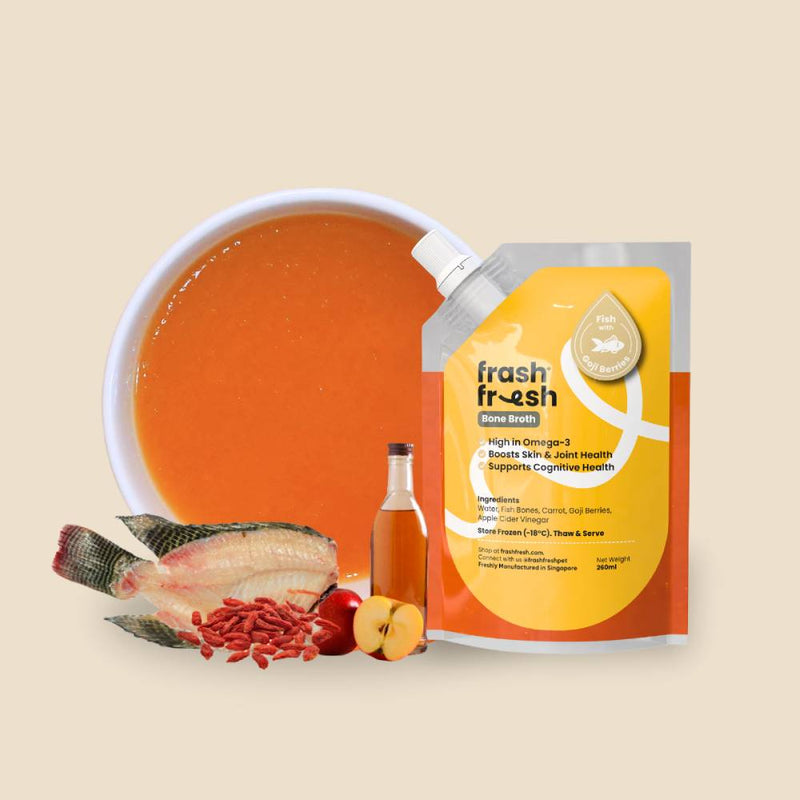 *FROZEN* Frashfresh Dogs & Cats Fish with Goji Berries Broth 260ml