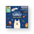 *FROZEN* PetCubes Dog Gently Cooked Festive Turkey 1.28kg (4 x 320g)