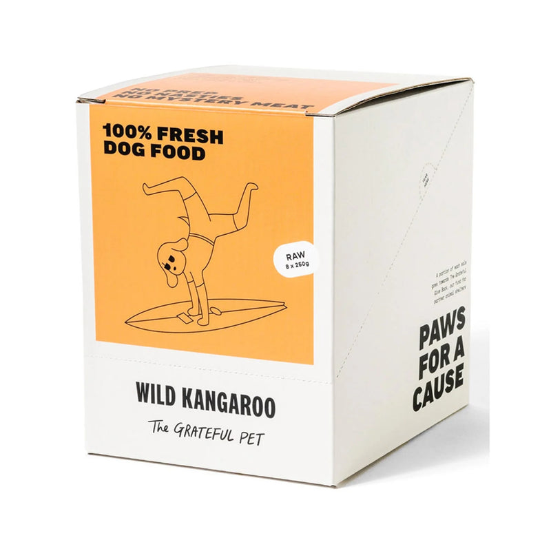 *FROZEN* The Grateful Pet Dog Raw Wild Kangaroo 2kg (250g x 8)