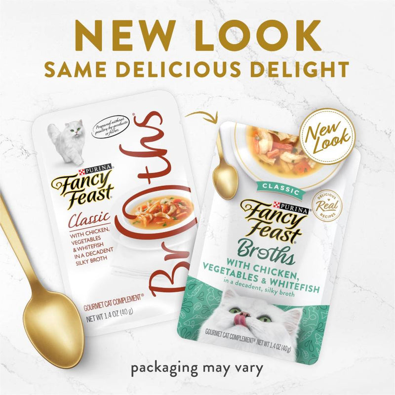 Fancy Feast Classic Broths with Chicken, Vegetables & Whitefish 40g