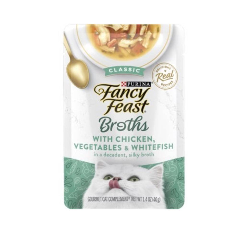 Fancy Feast Classic Broths with Chicken, Vegetables & Whitefish 40g