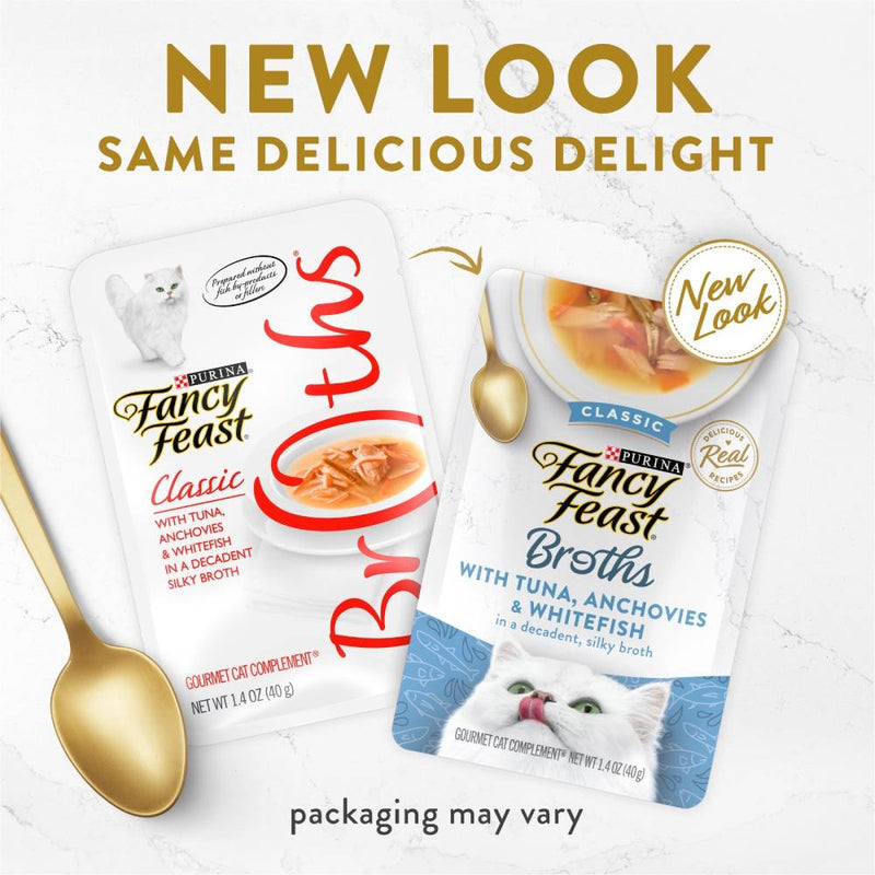 Fancy Feast Classic Broths with Tuna, Anchovies & Whitefish 40g