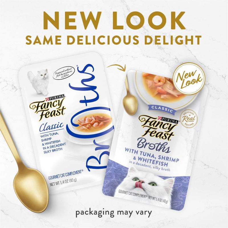 Fancy Feast Classic Broths with Tuna, Shrimp & Whitefish 40g