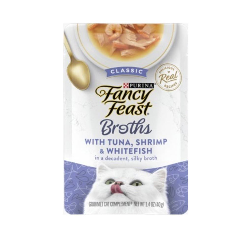 Fancy Feast Classic Broths with Tuna, Shrimp & Whitefish 40g