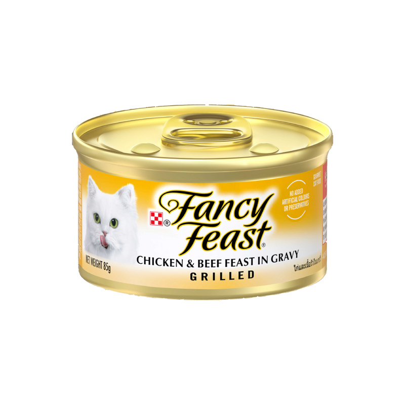 Fancy Feast Grilled Chicken & Beef Feast in Gravy 85g