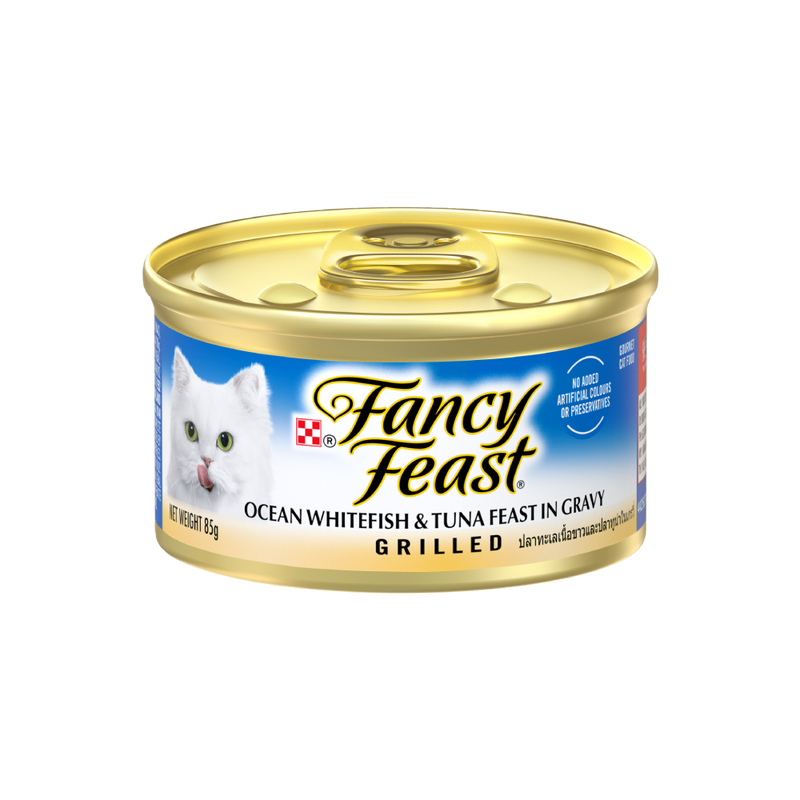 Fancy Feast Grilled Ocean Whitefish & Tuna Feast in Gravy 85g