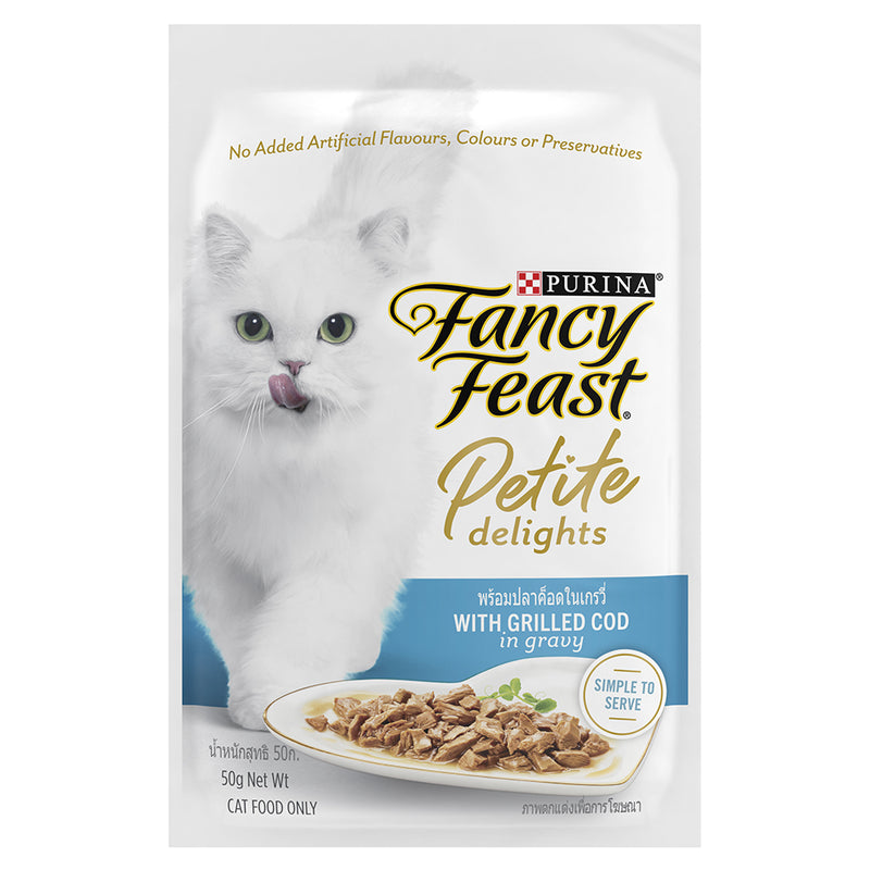 Fancy Feast Petite Delights Grilled Cod in Gravy 50g