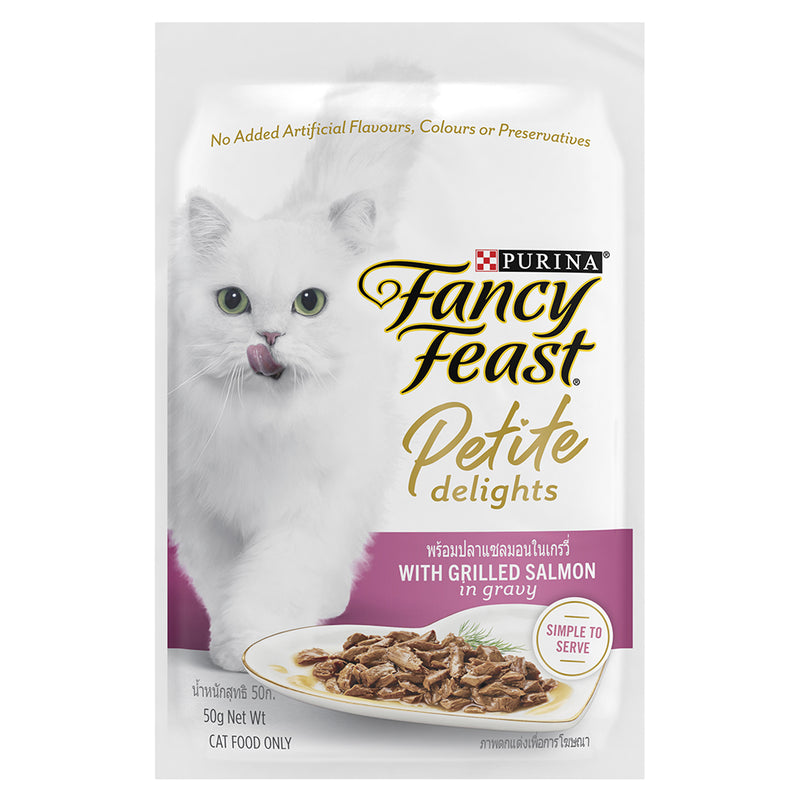 Fancy Feast Petite Delights Grilled Salmon in Gravy 50g