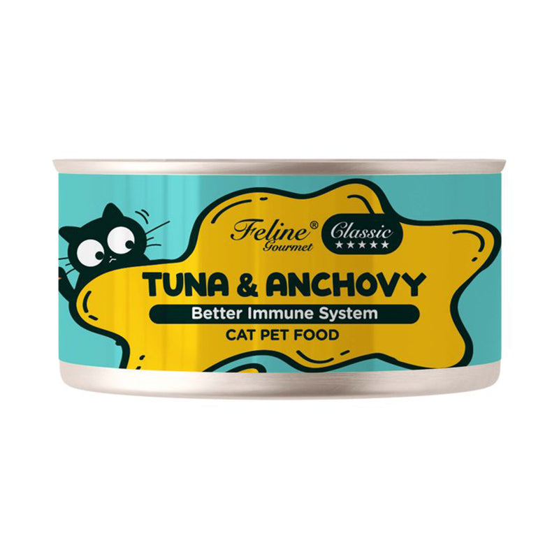 Feline Gourmet Cat Tuna & Anchovy 80g