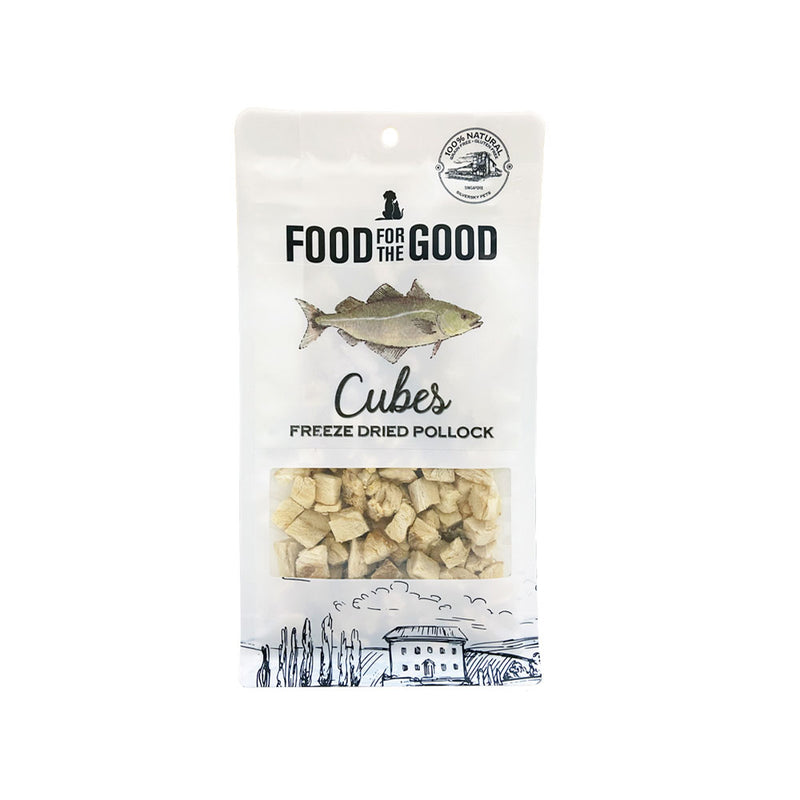 Food For The Good Dog & Cat Treats Freeze Dried Pollock Cubes 50g