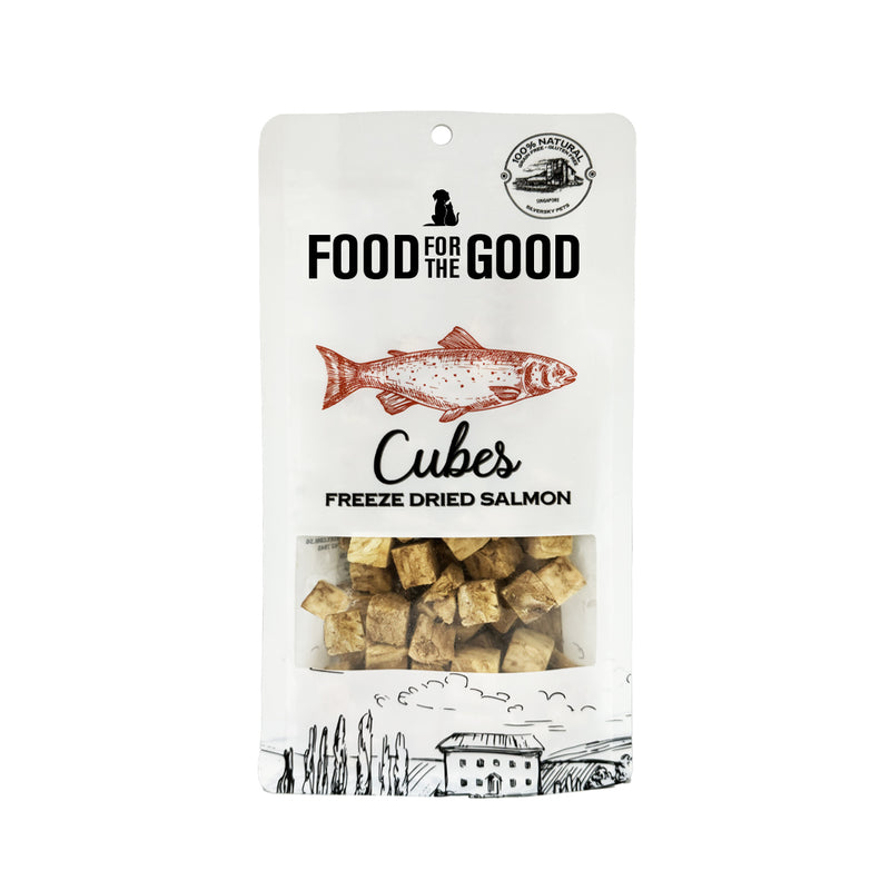 Food For The Good Dog & Cat Treats Freeze Dried Salmon Cubes 70g