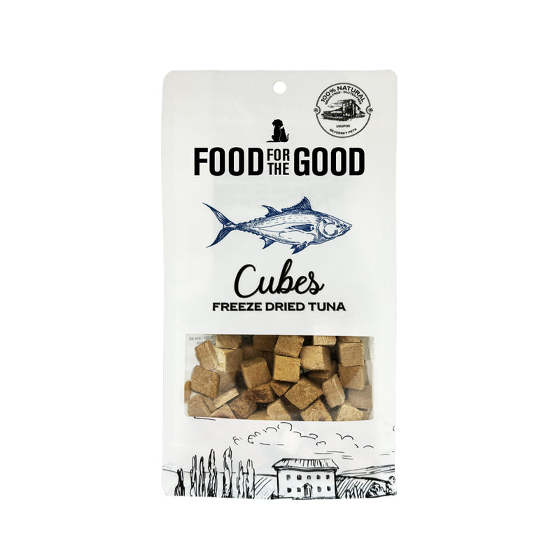 Food For The Good Dog & Cat Treats Freeze Dried Tuna Cubes 70g