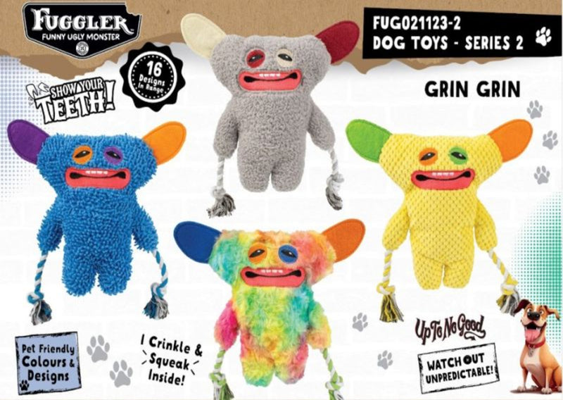 Fuggler Dog Toy PK16 Ropes Embroidery (Assorted)