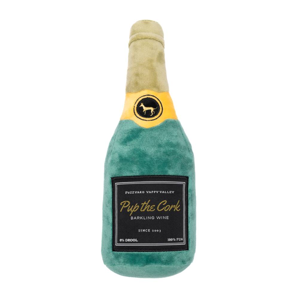 Fuzzyard Holiday Champagne Green Dog Toys