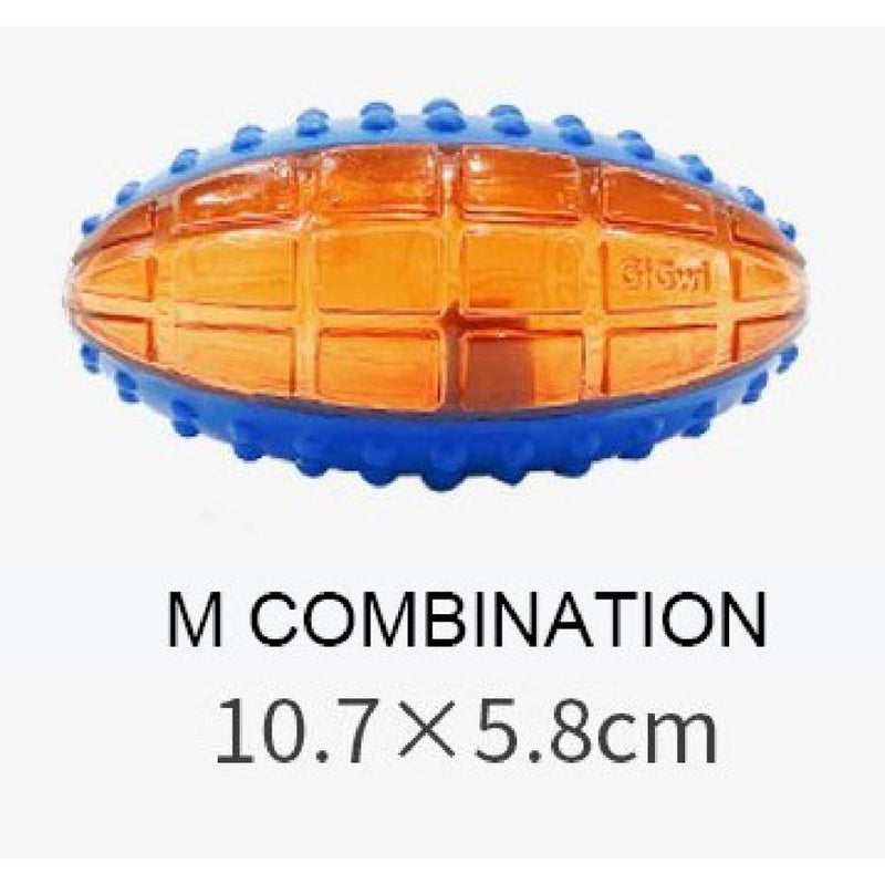 GiGwi Dog Toy Rugby Blue/Orange Squeaker