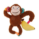 GiGwi Dog Toy Wiry Plush Friendz Squeaker Monkey