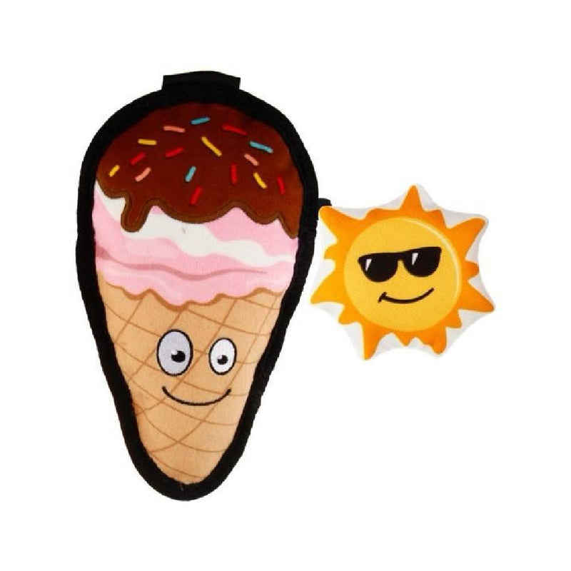 GiGwi Durable Dog Toy Foodzy Friendz Ice Cream & Sun
