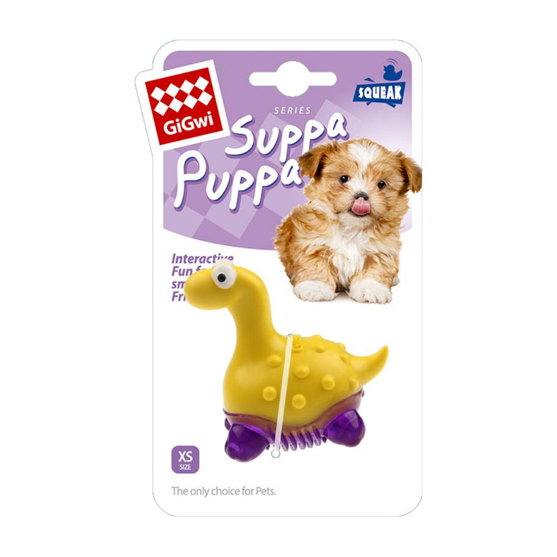 GiGwi Teething Dog Toy Suppa Dinosaur with Squeaker