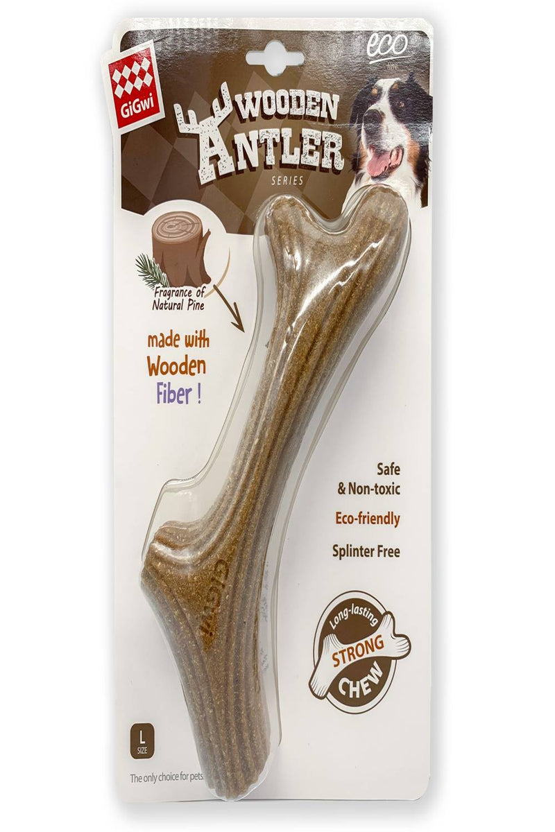 GiGwi Dog Toy Wooden Antler for Chewing L