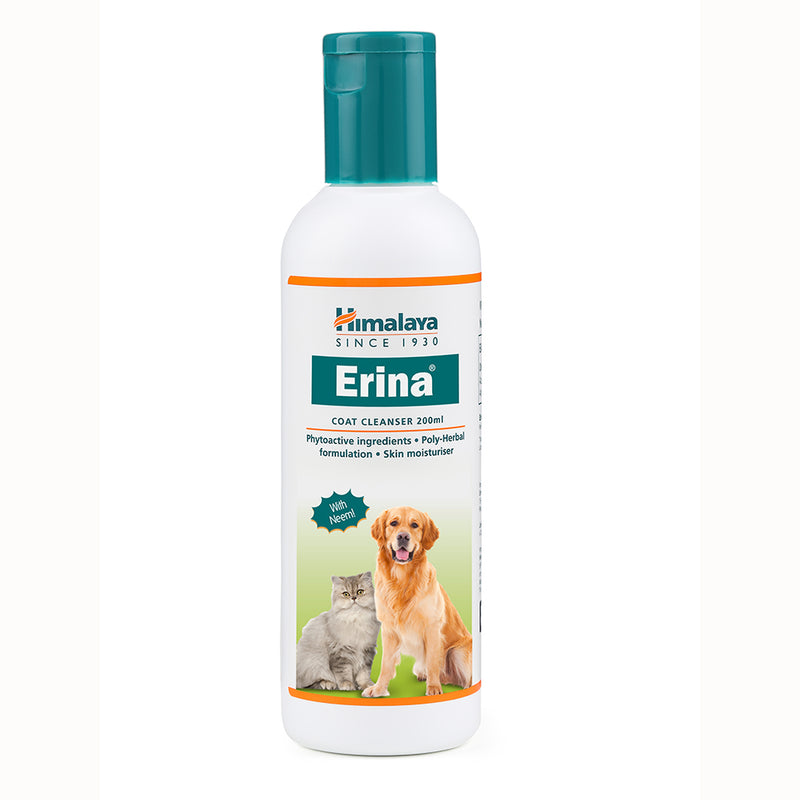 Himalaya Erina Coat Cleanser for Dogs & Cats (Antibacterial & Antidandruff) 200ml