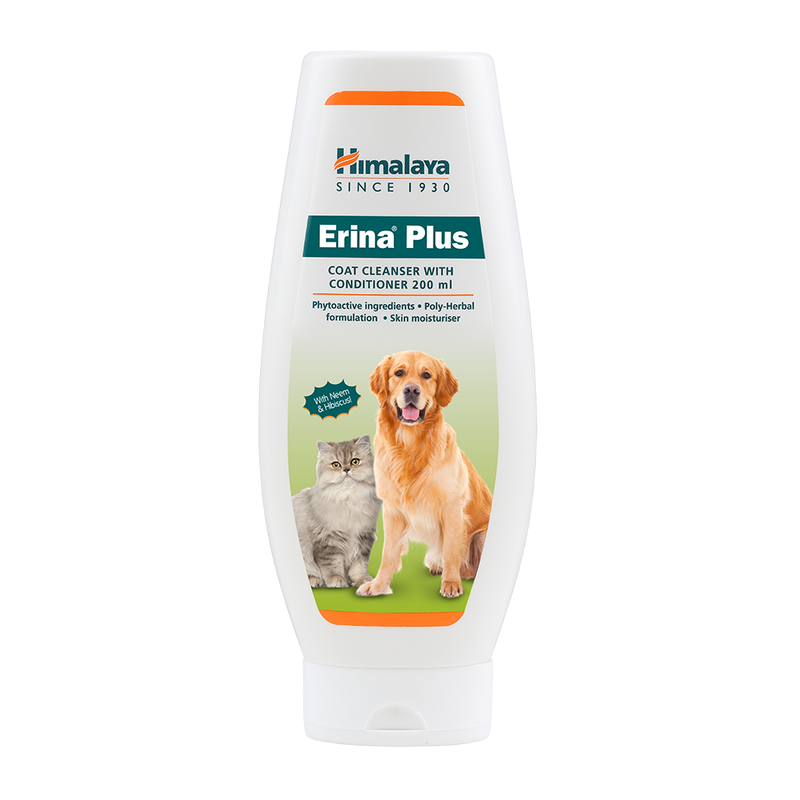 Himalaya Erina Plus Coat Cleanser with Conditioner for Dogs & Cats (Antibacterial & Antidandruff) 200ml
