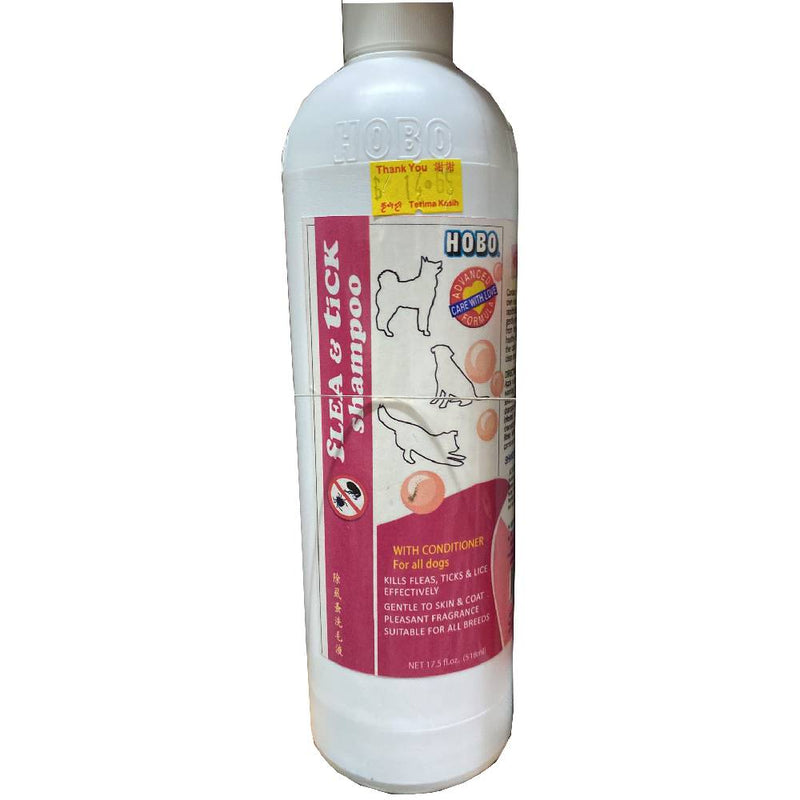 Hobo Extra Strength Flea & Tick Shampoo With Conditioner For Dogs 17.5oz