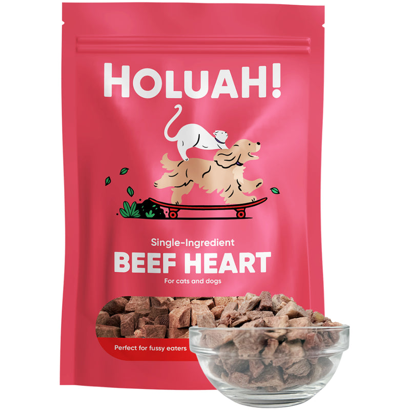 Holuah Cats & Dogs Freeze Dried Beef Heart Treats 70g