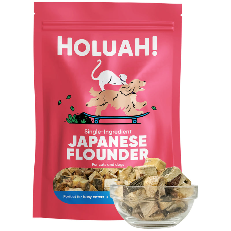 Holuah Cats & Dogs Freeze Dried Japanese Flounder Treats 70g