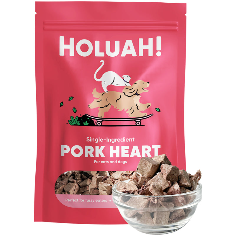 Holuah Cats & Dogs Freeze Dried Pork Heart Treats 70g