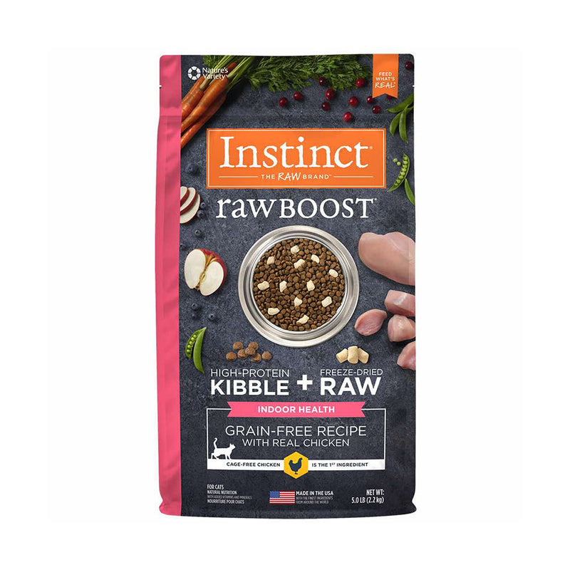 *DONATION TO KITTEN SANCTUARY SG* Instinct The Raw Brand Cat Raw Boost Kibble Indoor Healthy Grain-Free Real Chicken 5lb