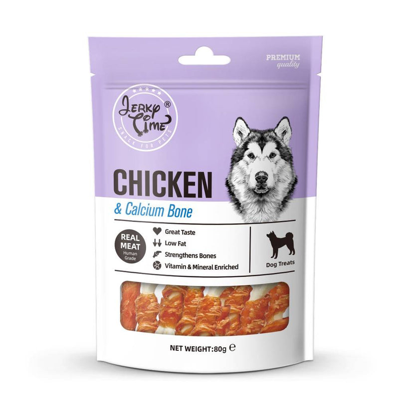 Jerky Time Dog Chicken and Calcium Bone 80g