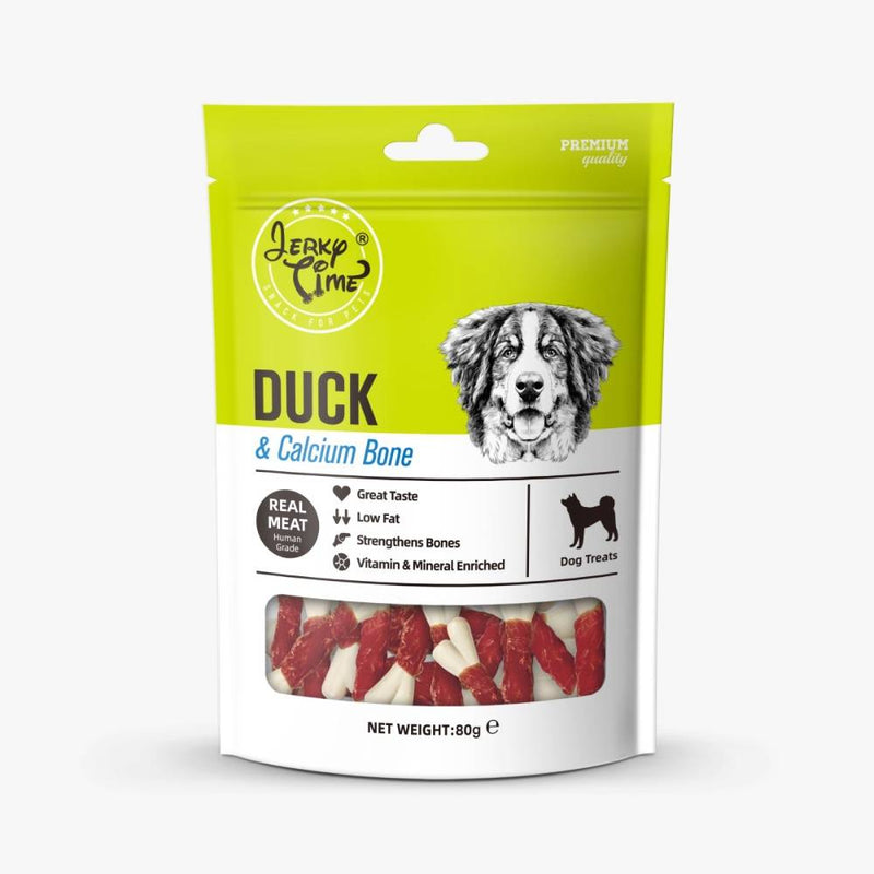 Jerky Time Dog Duck & Calcium Bone 80g