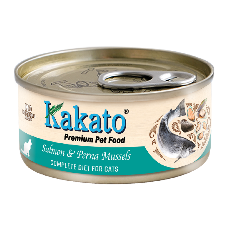 Kakato Premium Cat Food Complete Diet - Salmon & Perna Mussles 70g