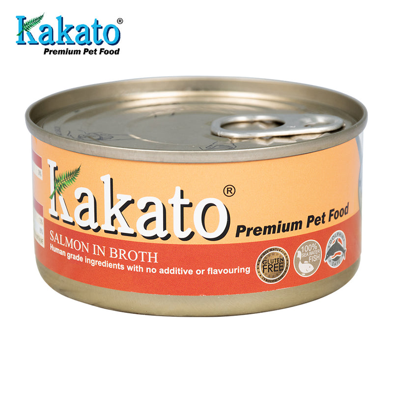 Kakato Premium Cat & Dog Food - Salmon in Broth 170g