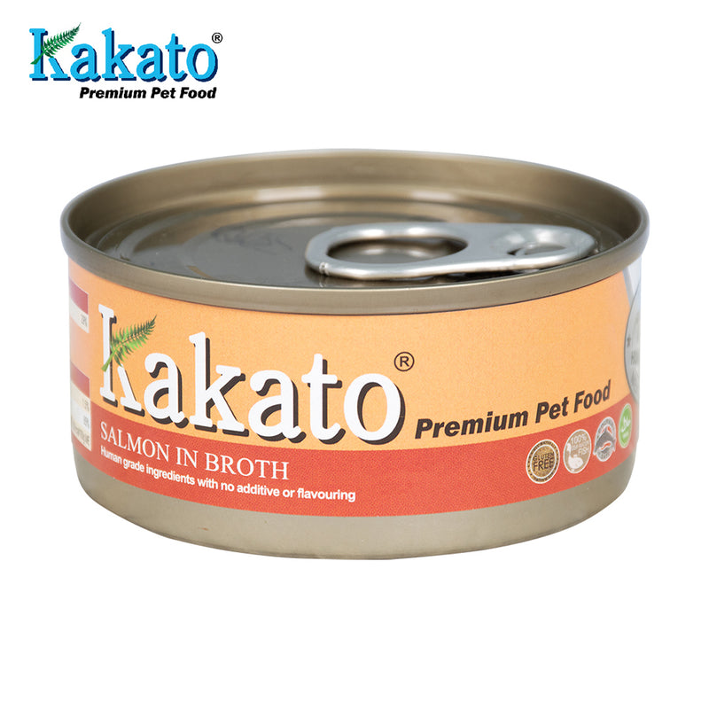 Kakato Premium Cat & Dog Food - Salmon in Broth 70g