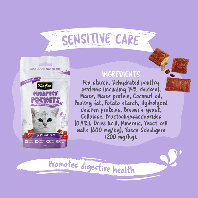 KitCat Cat Purrfect Pockets Sensitive Care 60g